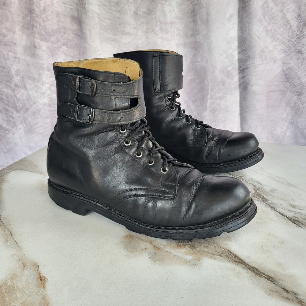 Vintage Austrian 1997 HeeresEigentum Steinkogler Double-Buckle Boots Size 46